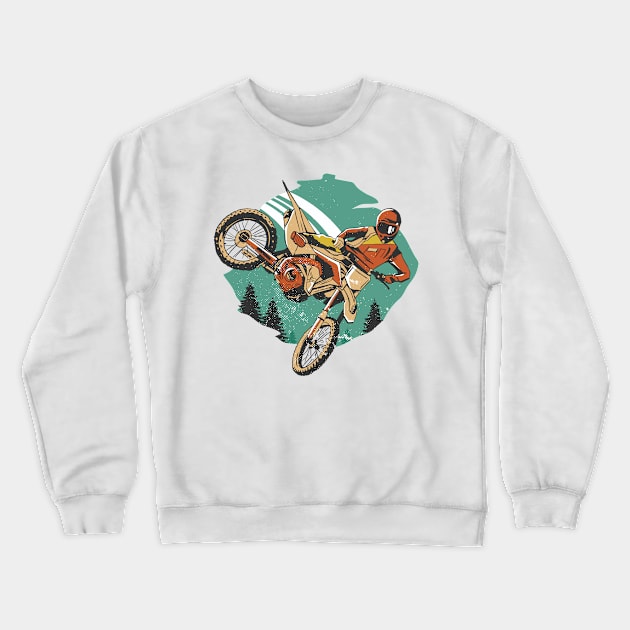 Cool Dirt Bike Crewneck Sweatshirt by BamBam